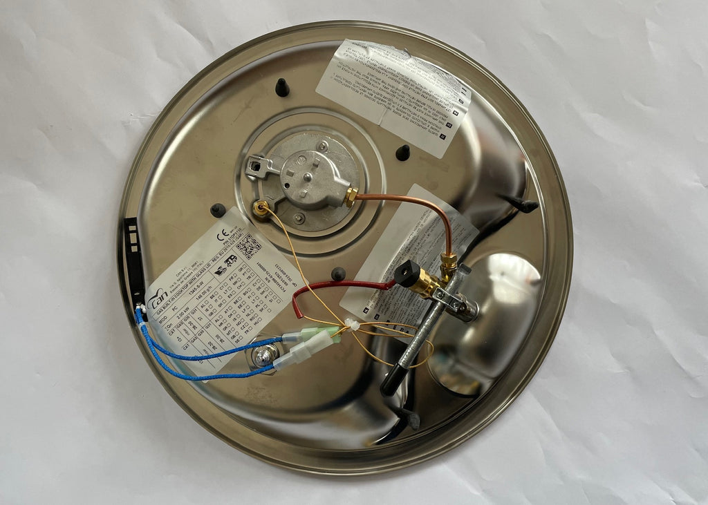 1 Flamm Gas Kocher Can rund Glasabdeckung Edelstahl 30mbar Wohnmobil FC1345