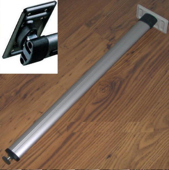 Tischfuß Klapptischfuss silber Gelenk oben Stellschraube 68-71cm  57027+29r NEU