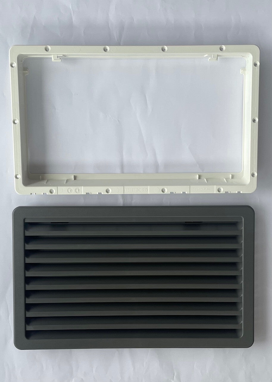 Kühlschrank Lüftungsgitter mit Rahmen mittel grau 432 x 257 Thetford 27625m NEU