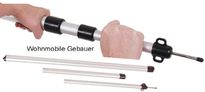 Teleskopstange Alu 95 - 230 cm rund Sonnendach Vorzelt Zelt Stange Z57600S NEU