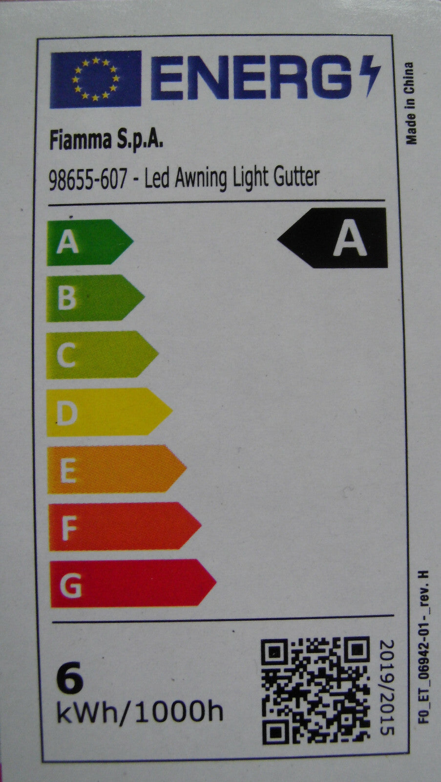 Vorzeltleuchte Fiamma Vorzelt Leuchte Lampe mit Rinne 30 LED 12V 7W 071f730 NEU