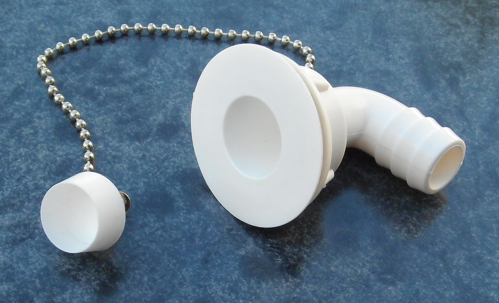 Ablaufgarnitur Stöpsel winkel hoch Waschbecken 3/4" für 19mm Schlauch 72105p NEU