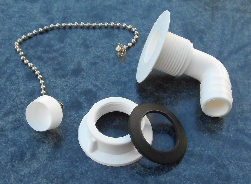 Ablaufgarnitur Stöpsel winkel hoch Waschbecken 3/4" für 19mm Schlauch 72105p NEU