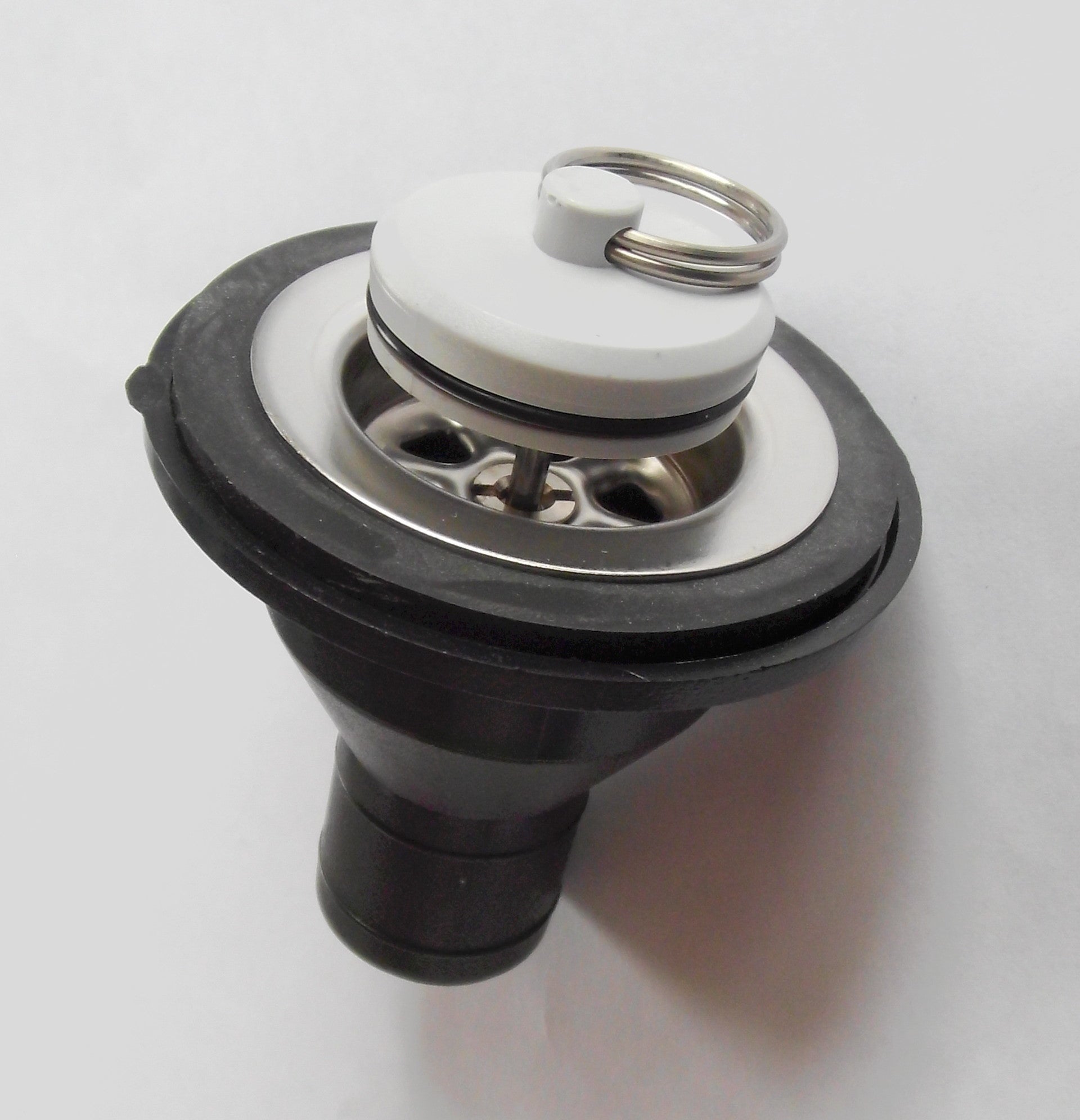 Ablauf gerade Rohrsystem 28mm schwarz Stopfen mit Stift 33mm Reich 23464m NEU