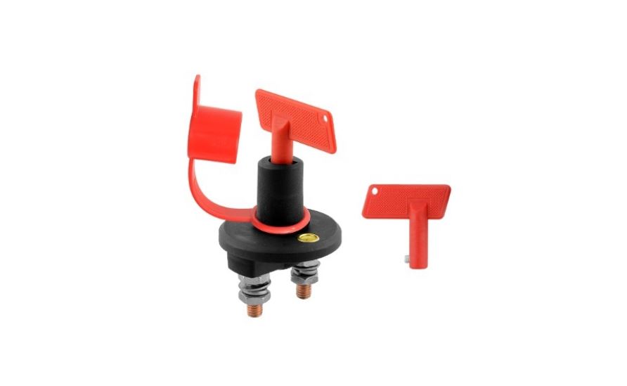 Batterie Trennschalter rot 12 / 24 V Diebstahlsicherung abnehmbar 71029m NEU