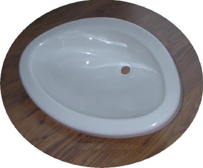 Waschbecken Einlegemulde weiß oval XL Maxi 50 x 35 Wohnmobil 64025r NEU