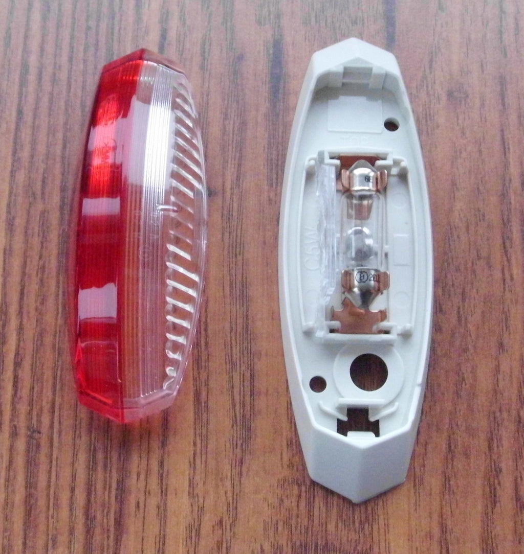 Umrißleuchte rechts r/ w oval Begrenzungsleuchte Hella 12V Sockel weiß 46908r5 NEU