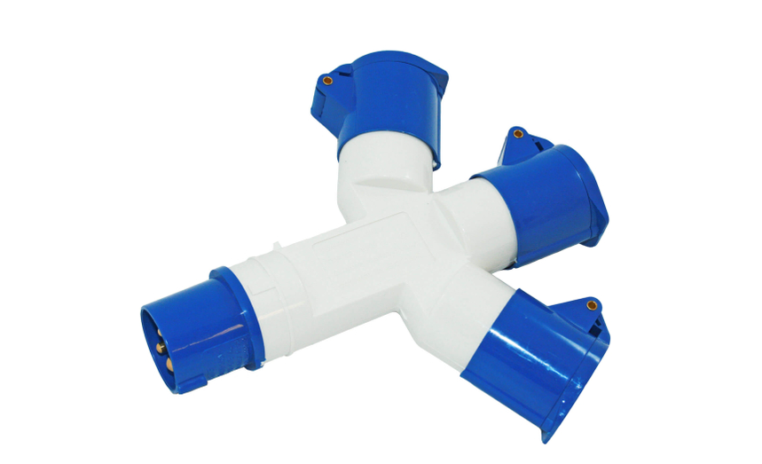 CEE-Dreifach-Stecker 3-polig Verteilersteckdose für 230 Volt 4601020haba NEU