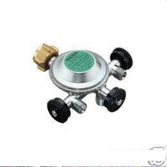 Gas Regler 50mbar Gasregler Combi Druckregler Absperrventil 3fach 310f702-1 NEU