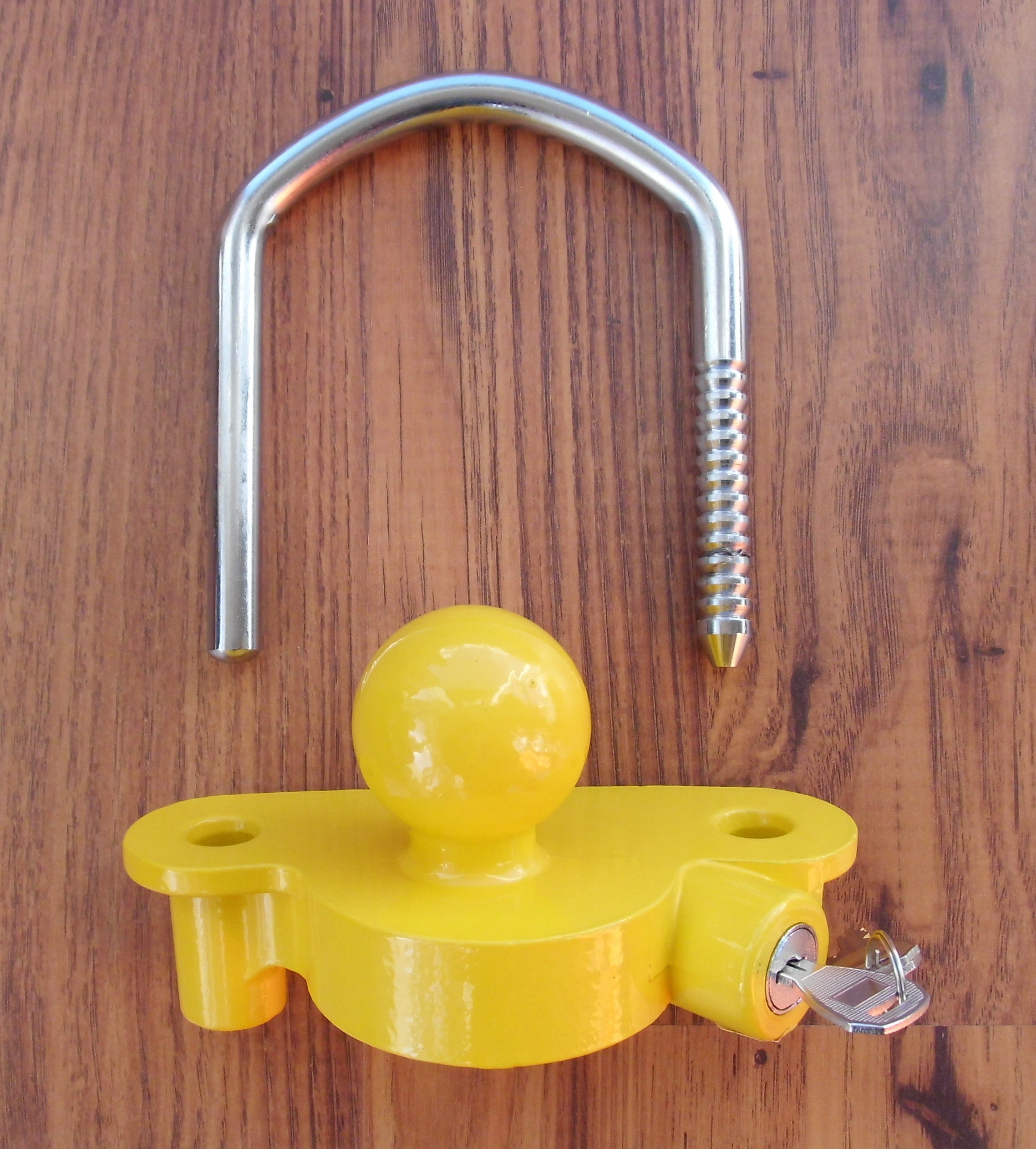 Diebstahlsicherung gelb Deichselschloss Kugel Anhänger Safety 92763r NEU