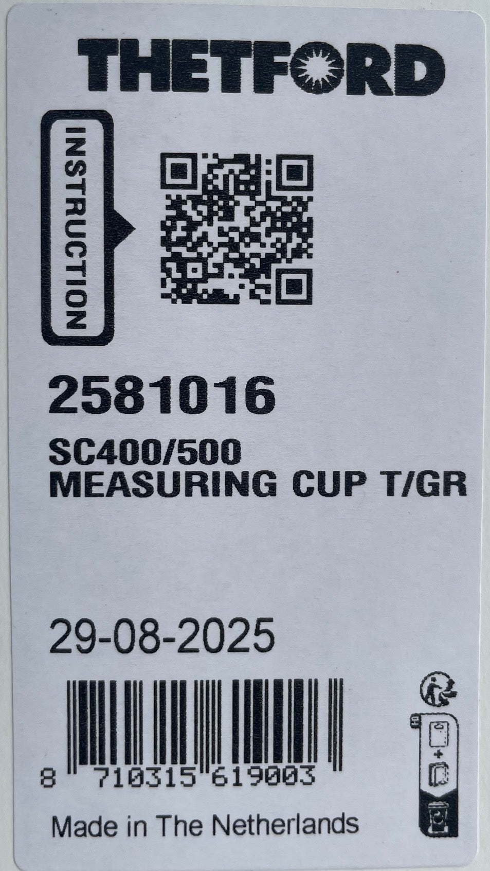 Deckel mit Messbecher für Entleerungsrohr C 400/500 Stutzen Kappe WC Thetford 9971517p NEU