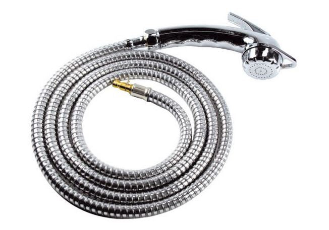 Außen Dusche chrom Brause Charisma mit Schlauch für Wasser Steckdose 300f644 NEU