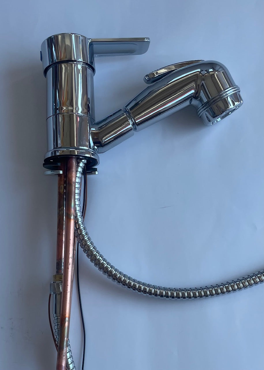 Wasserhahn Einhebelmischer PARMA Shorty Dusche chrom ausziehbar Wohnmobil E8079r NEU