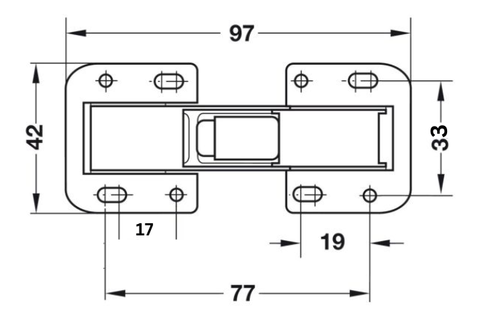 Federband Klappen Scharnier 2 Stk. Schrank Klappenhalter 1 Feder 250f396-1