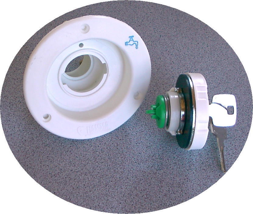 Wasserdeckel Einfüllstutzen weiß Fiamma Schloss + 2 Schlüssel  300f466 NEU