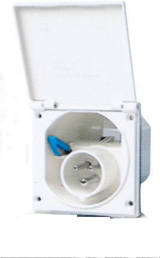 Einspeisestecker 230 Volt CEE Steckdose fest 108 x 109 NEU