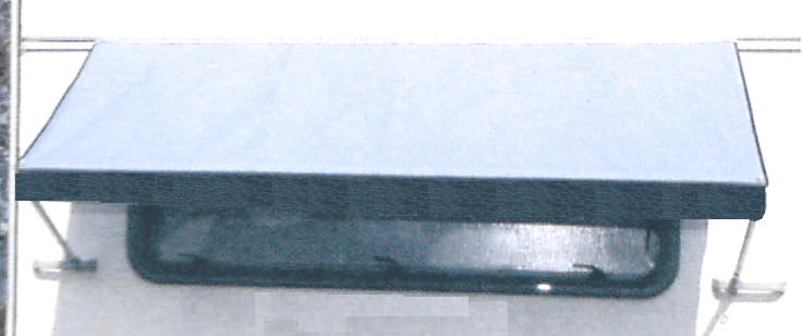 Fenster Markise 180 x 75 cm graubläulich OHNE Gestänge 10765p NEU