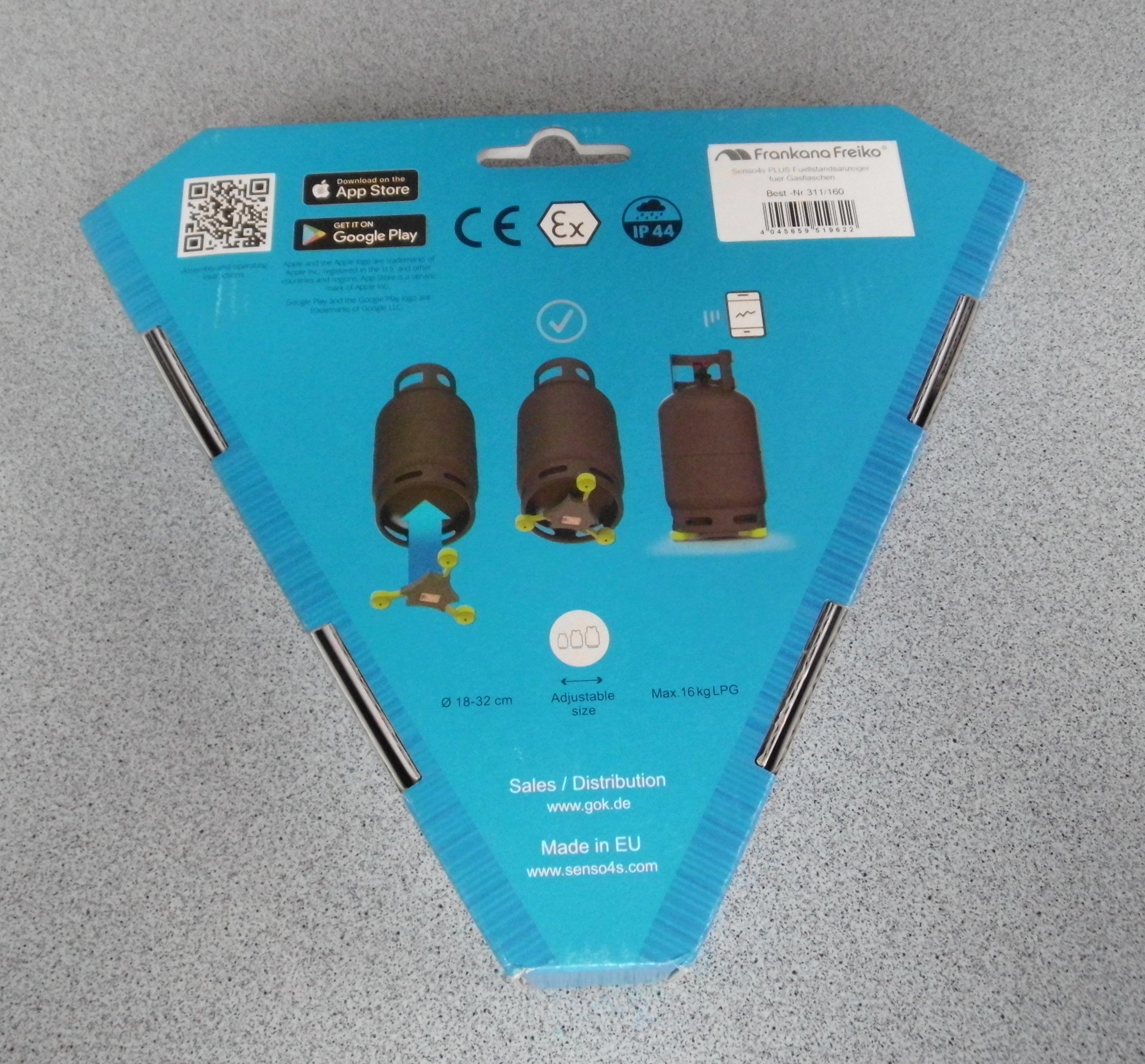 Füllstandsanzeiger GOK Senso4s PLUS Inhaltsmesser für 5, 8 + 11kg Gasflasche  311f160 NEU