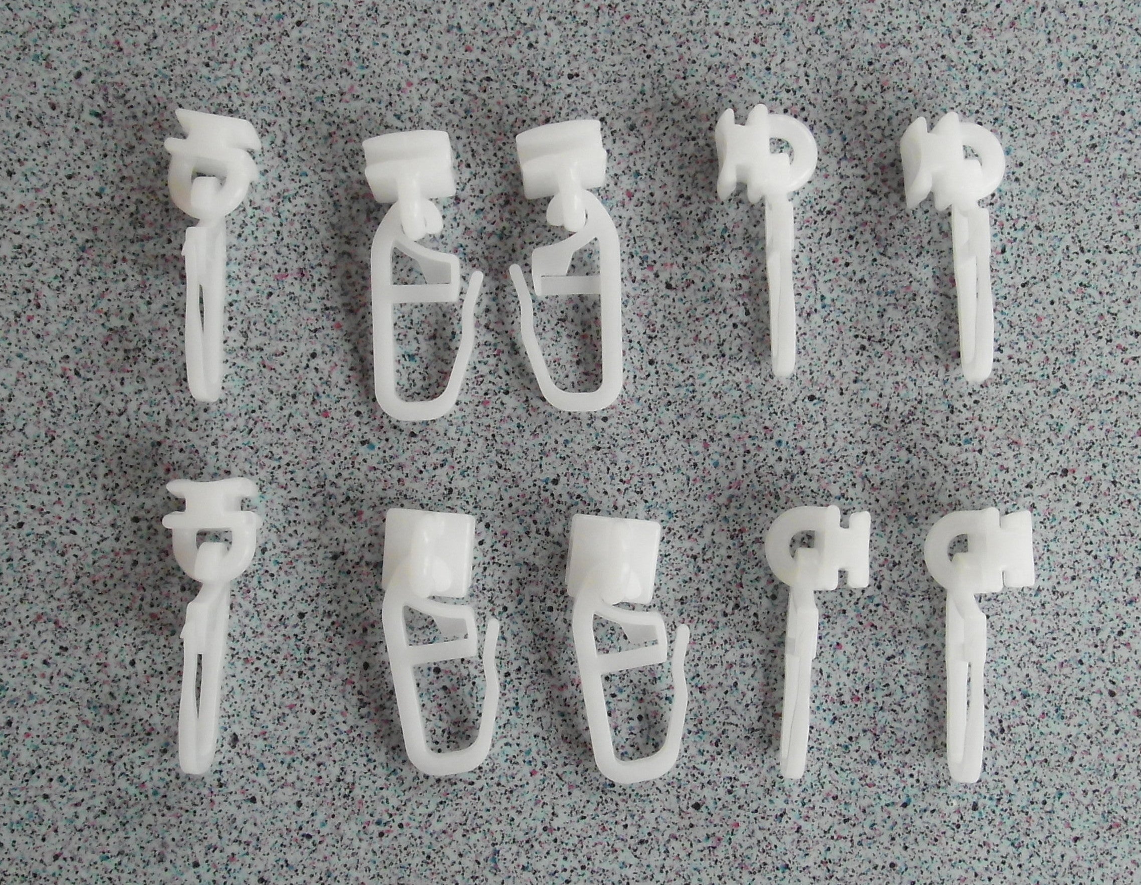 Gardinen Vorhang Gleiter 10er Pack f. C Profil waagerecht an der Wand 561100r NEU