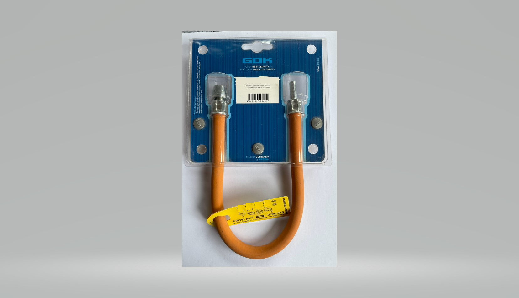 Gas Sicherheits Schlauch 40cm Gasschlauch mit 8mm Rohr +Mutter li. 751741r NEU
