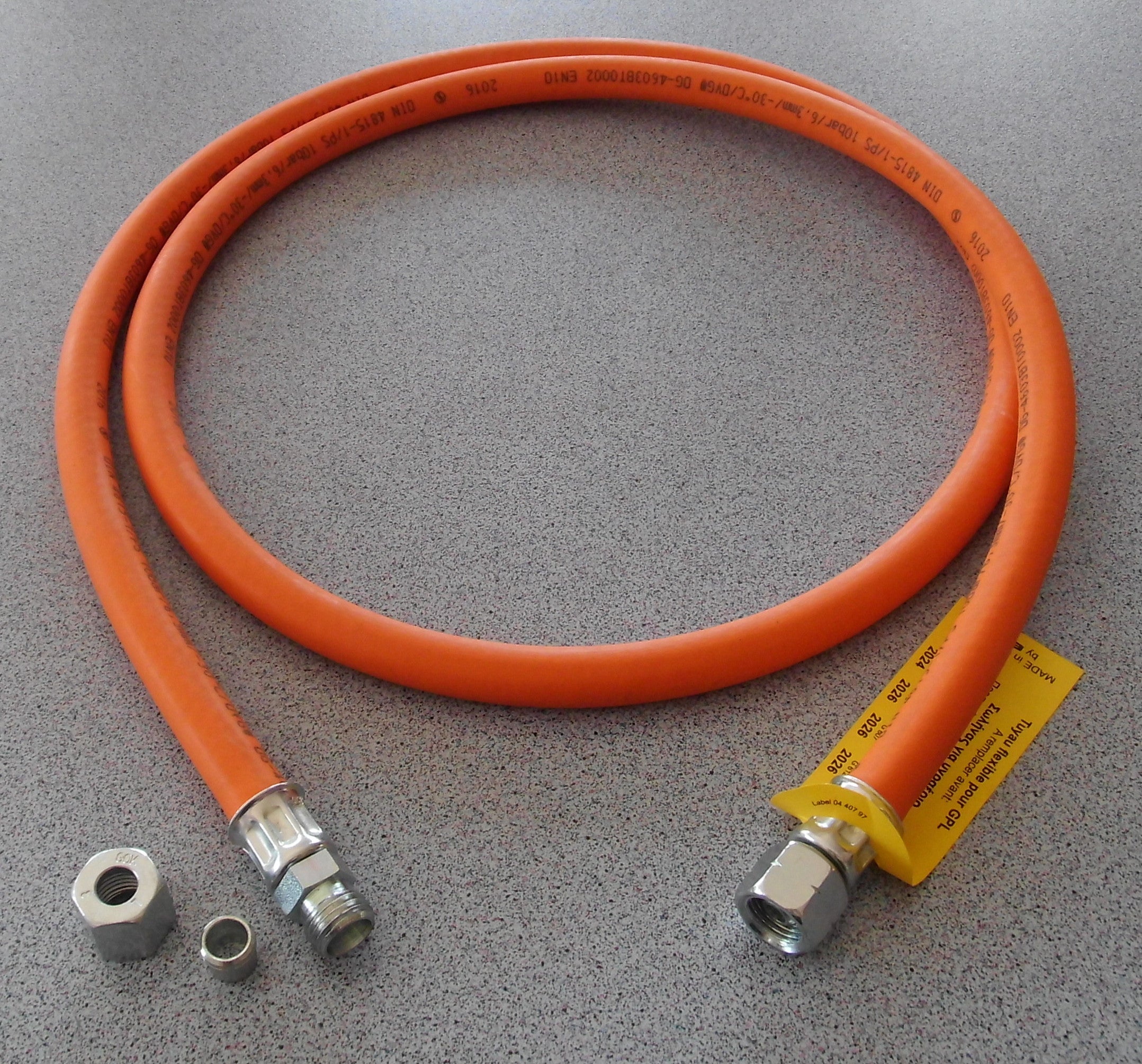 Gas Sicherheits Schlauch 5m für 8mm Rohr +links Gasschlauch 137380b NEU