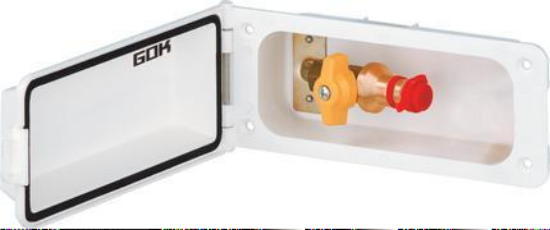 Gas Sicherheits Steckdose cremew. für außen GOK Versorgungsklappe 310f972-1 NEU