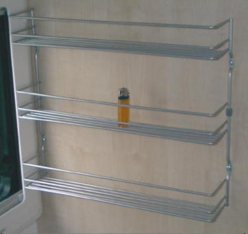 Regal Gewürzregal silber matt 3 fach für Gewürze Küche Bad WC 416100b NEU