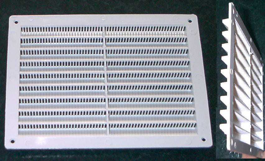 Lüftungsgitter Entlüftung Gitter 205 x 154 mm weiß Blende 206f890 NEU