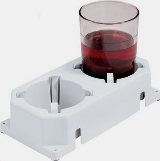 Glashalter 2Stk. weiß Glas Halter Froli 2 er Set für 4 Gläser 455420b6 NEU