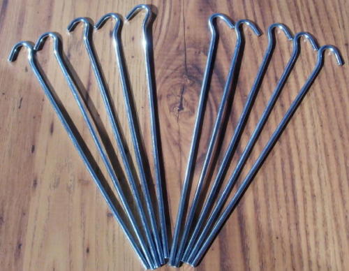 Zelthering 10 St. Hering Stahl 4mm/ 25 cm Erdnagel Häring  402260b NEU