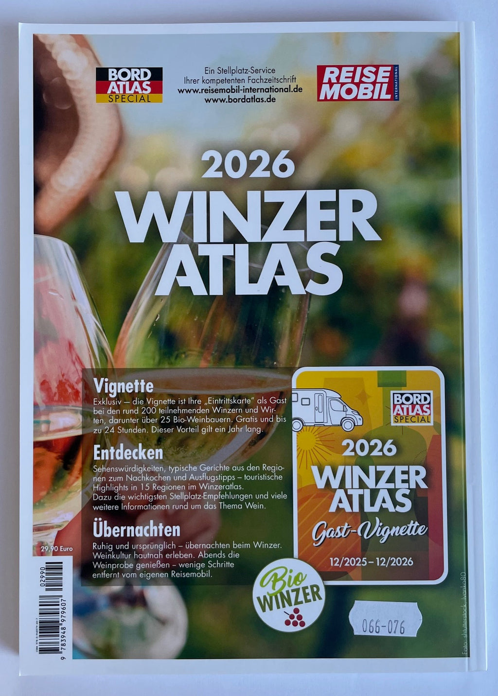 Stellplatzführer Weingüter Winzer Atlas 2026 Wohnmobil Deutschland Bordatlas Special 066f076 NEU