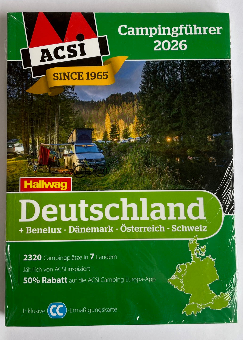 Campingführer mit Camping Card ACSI 2026 Deutschland, Benelux, Dänemark, Österreich, Schweiz 39813p NEU