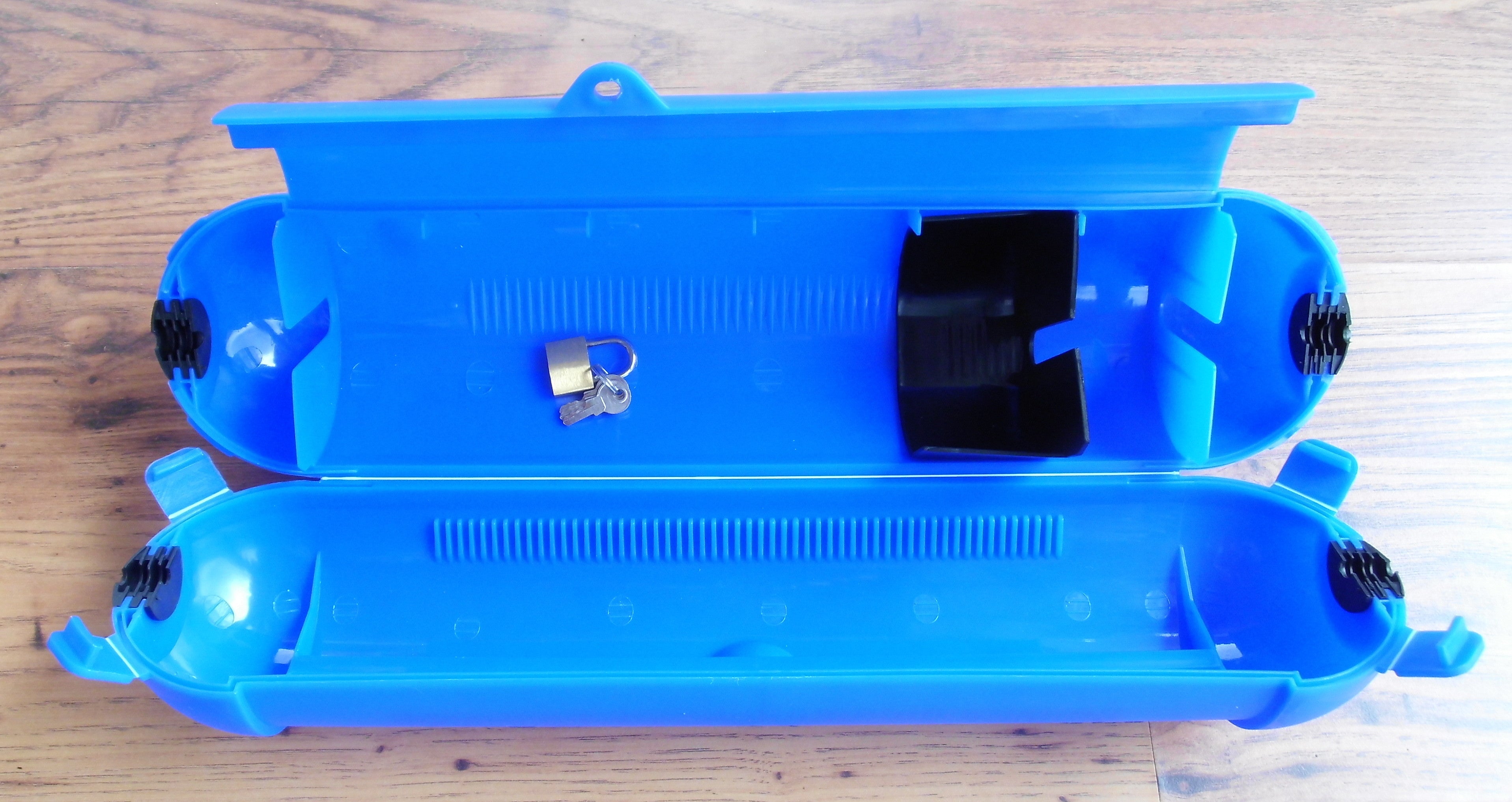 Sicherheitsbox IP44 für CEE Kabel Box blau Steckerschutz 293550b NEU