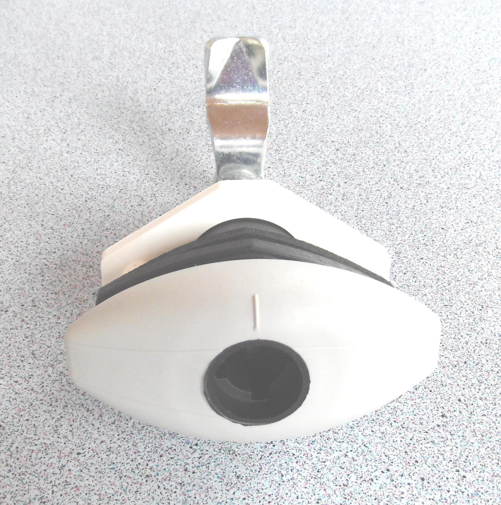 Klappenschloss Ellipse Klein Drehspann Türschloss STS bianco weiß 215f209-1 NEU