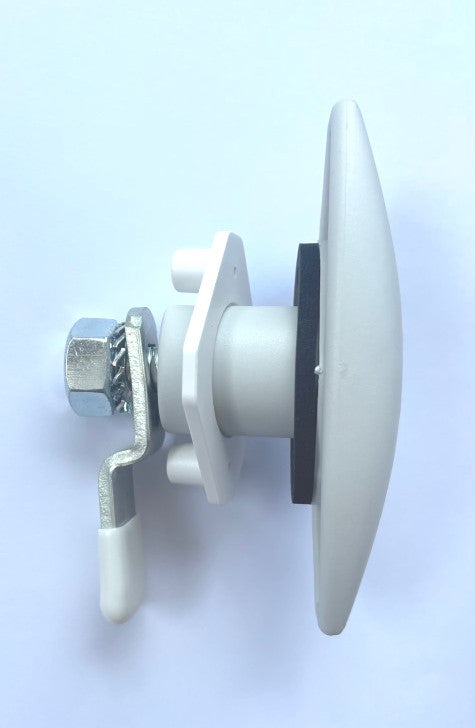 Klappenschloss Ellipse Groß Bianco Drehspann Türschloss STS Zadi 49232m NEU