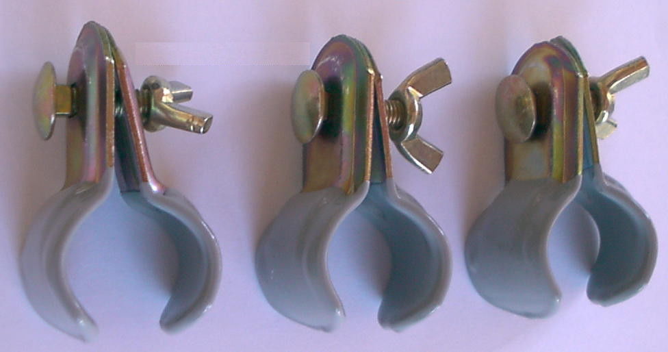 Rohrklemme 3er Set gummiert grau Klemm Schellen 19-22 mm 16200m NEU