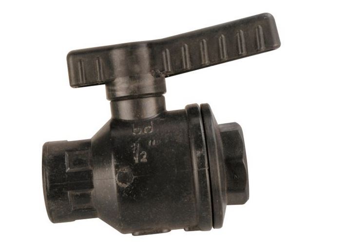 Kugelhahn Abwasserhahn Abwasser Wasserhahn 1/2" Kunststoff schwarz 65147r NEU