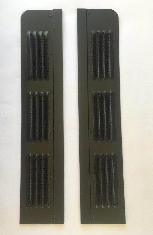Lüfterbleche Lüftungsgitter Fahrerhaus Fenster re.+li. VW Bus T3 86420f NEU