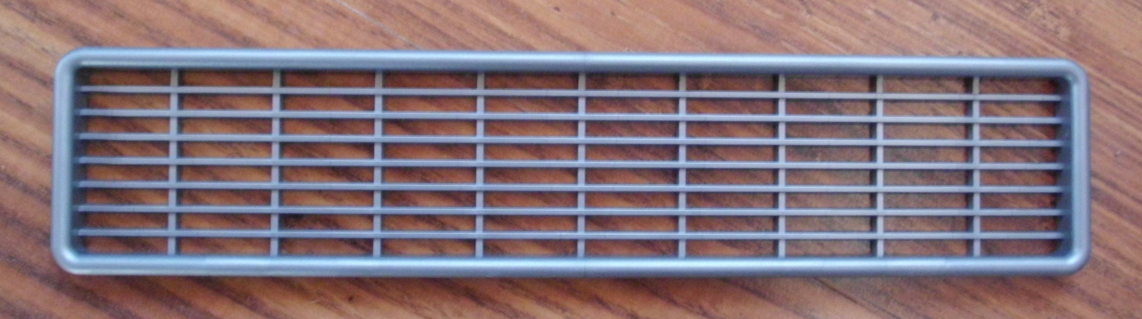 Lüftungsgitter 25 x 5 cm silbergrau eckig Gitter Entlüftung 53041r5