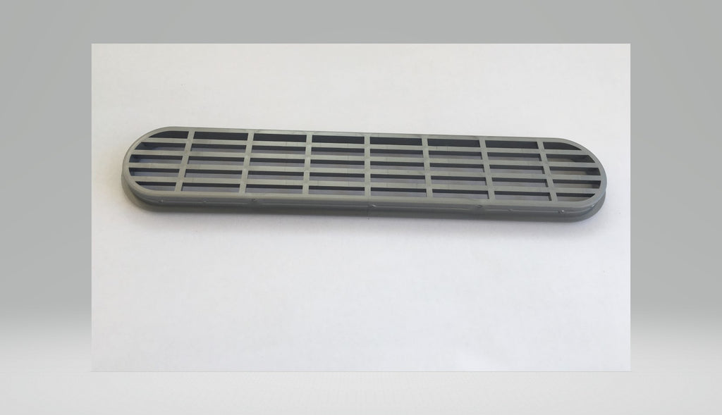 Lüftungsgitter silbergrau oval 20,5 x 4 cm Gitter Entlüftung 90720p NEU
