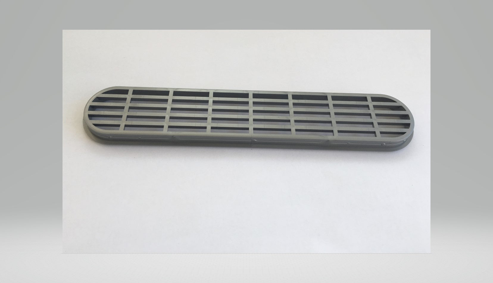 Lüftungsgitter silbergrau oval 20,5 x 4 cm Gitter Entlüftung 90720p NEU