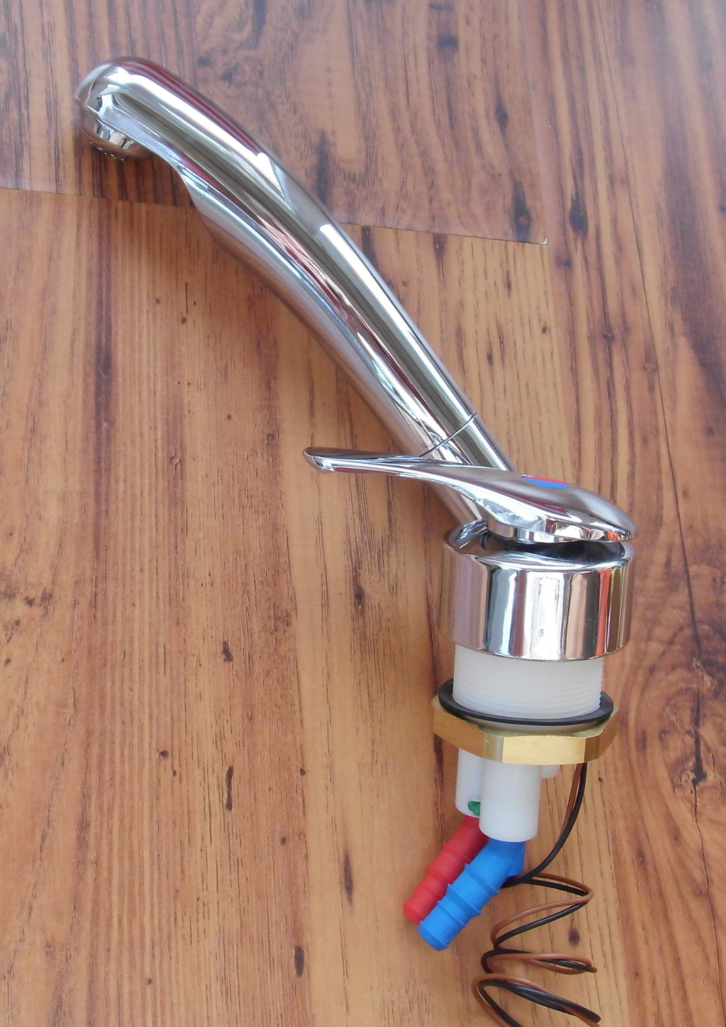 Wasserhahn Mischer Samba chrom 40mm hoch Microschalter kalt/warm 300f325 NEU