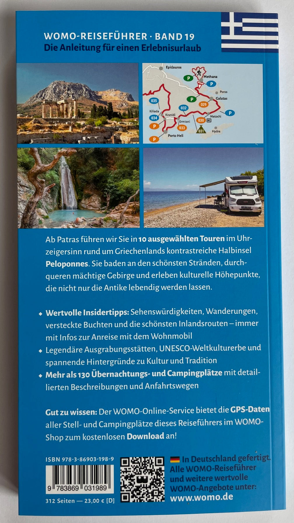 Entdeckertouren mit dem Wohnmobil Peloponnes WOMO Reiseführer Band 19 NEU