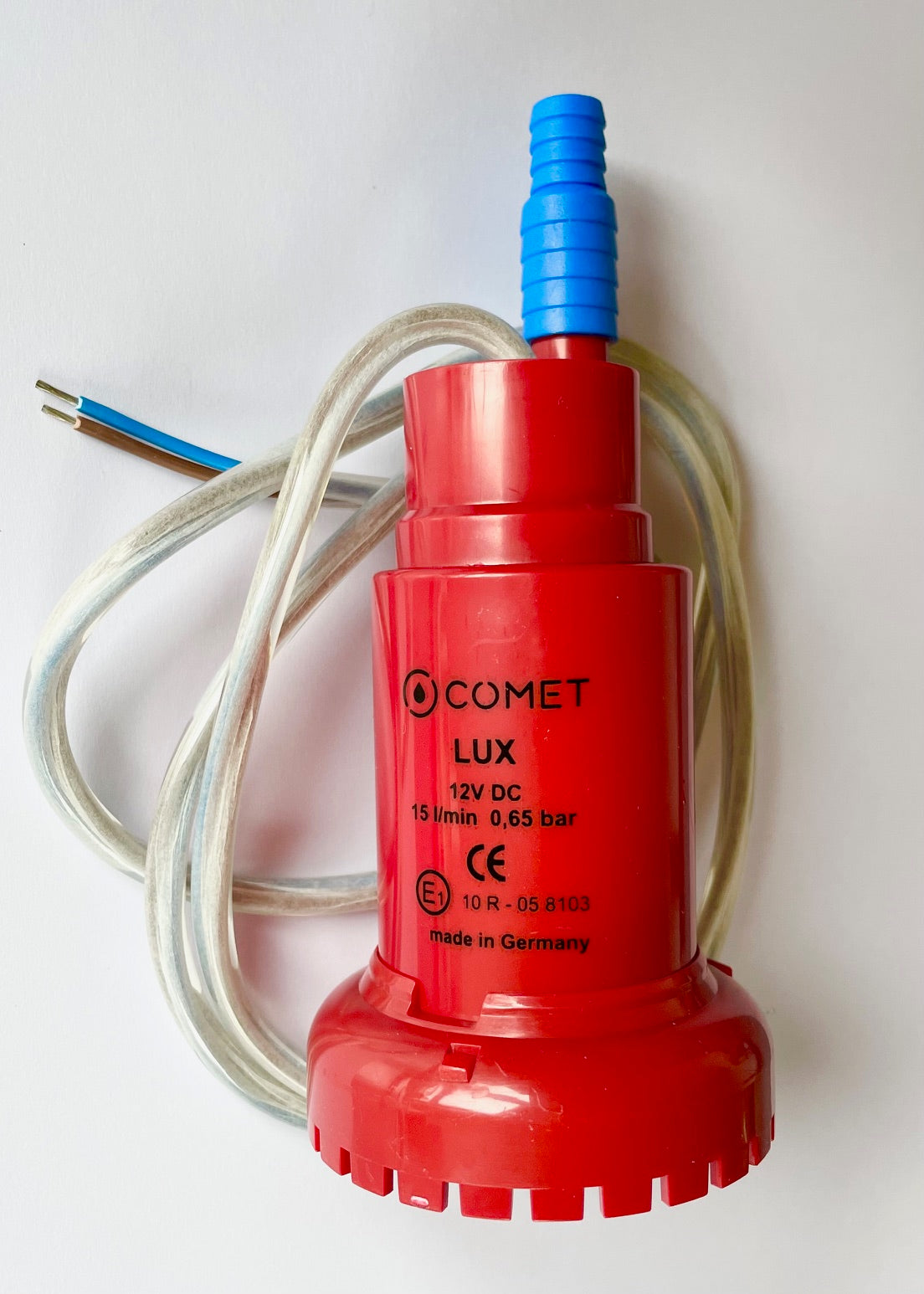 Wasserpumpe 12V Tauchpumpe 15L Entlüftung Filter COMET LUX Pumpe rot 70525m NEU