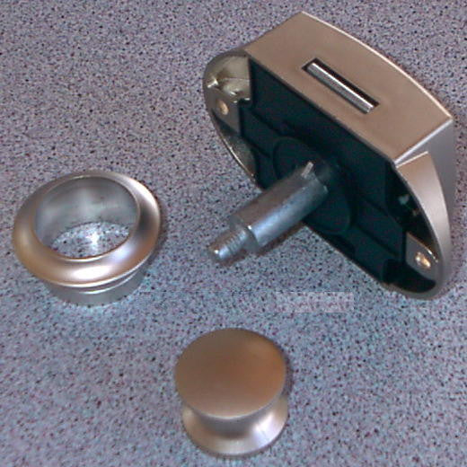 Push Lock Schloss ganz silber matt Druckschloss Spezial Schlösser 174580b2 NEU