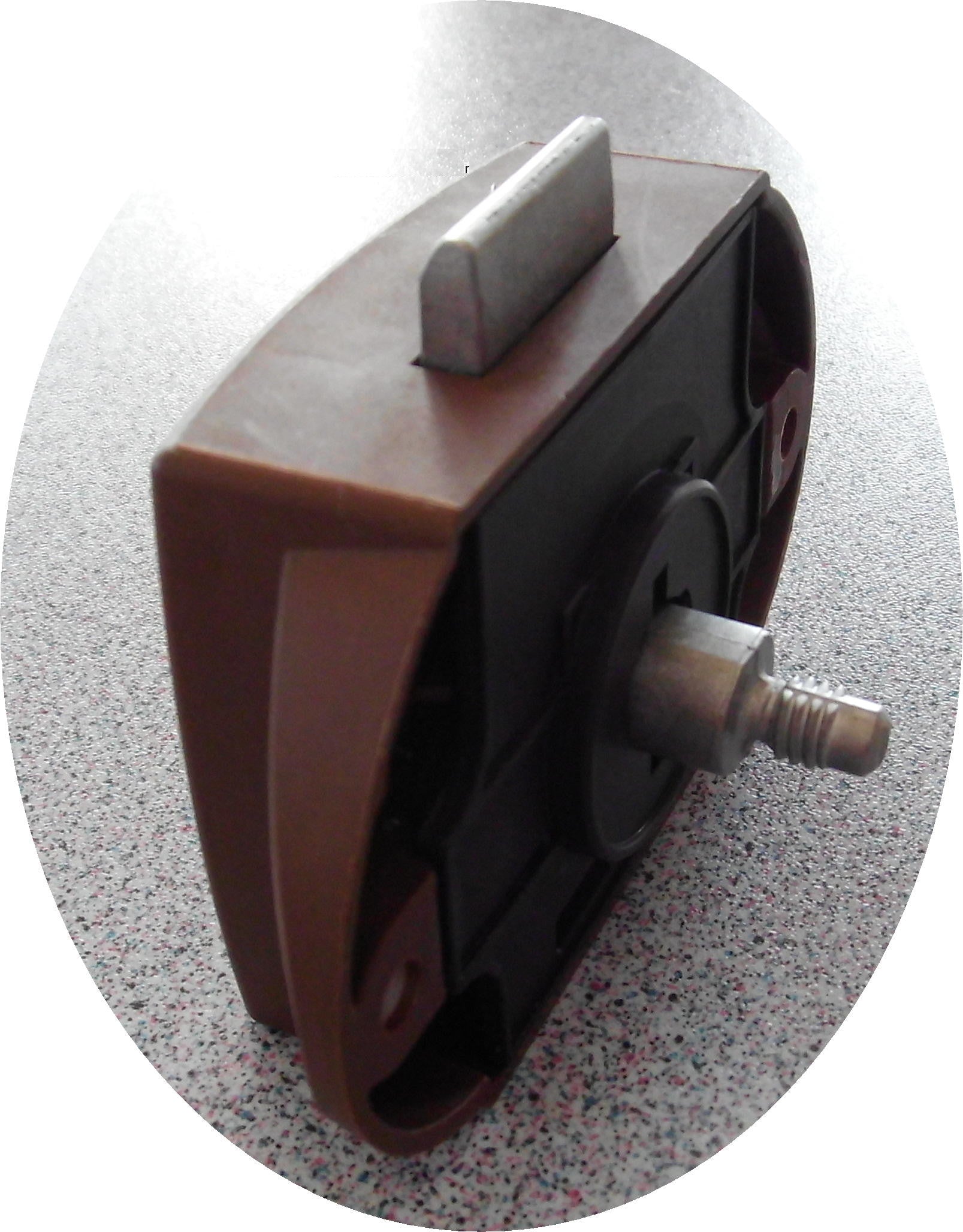 Push Lock f. Stangen Ersatz Schloss einseitig braun Schlösser 250f493-1 NEU
