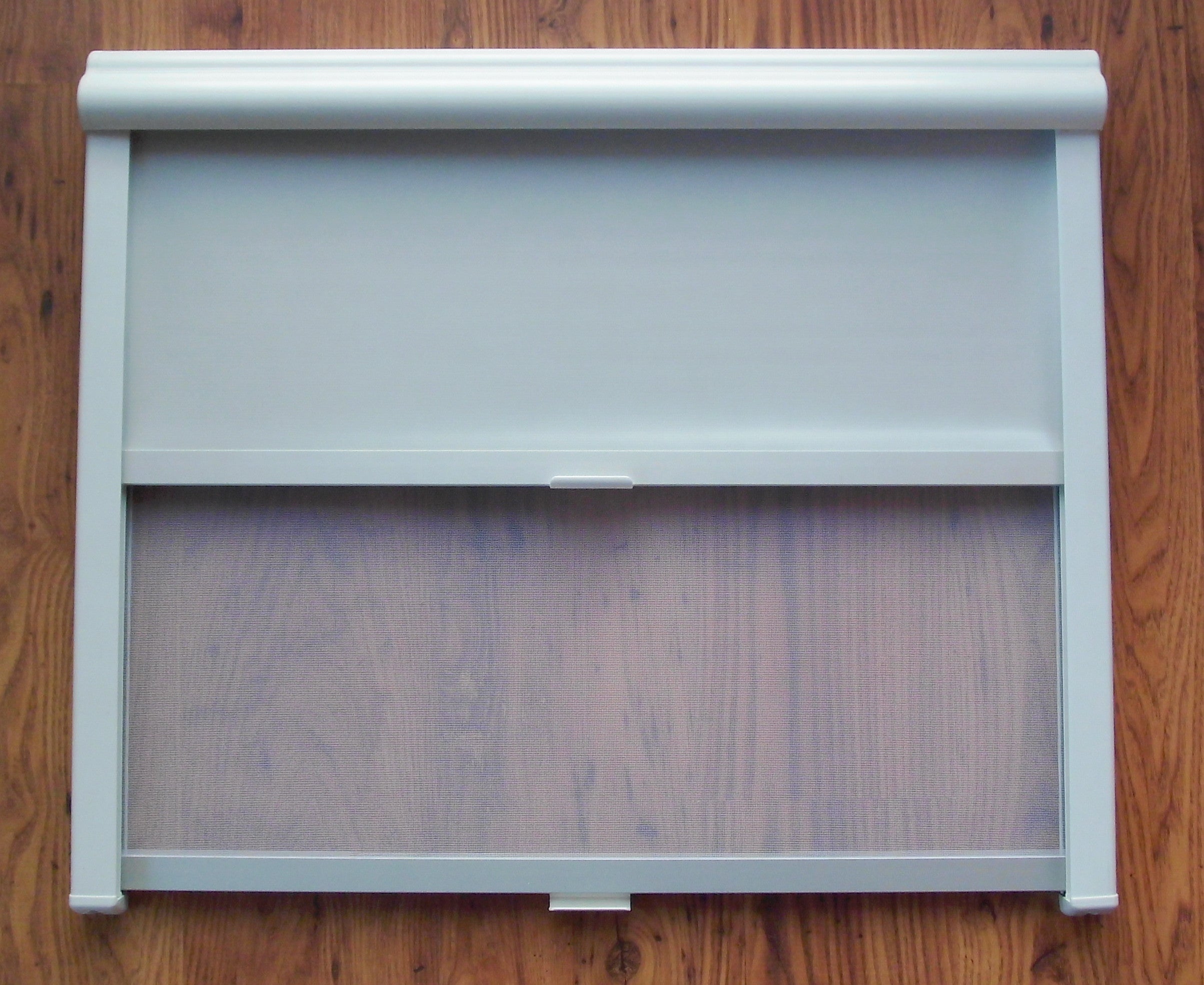 Innenrahmen grau mit Rollo u. Moskitonetz 75 cm Remis Remiflair I 88515f NEU