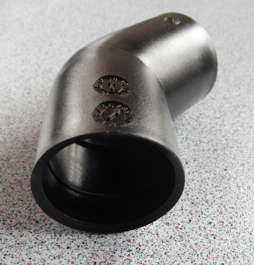 45° Winkel schwarz für Abwasser Rohrsystem 28 mm steckbar Reich 300f241 NEU