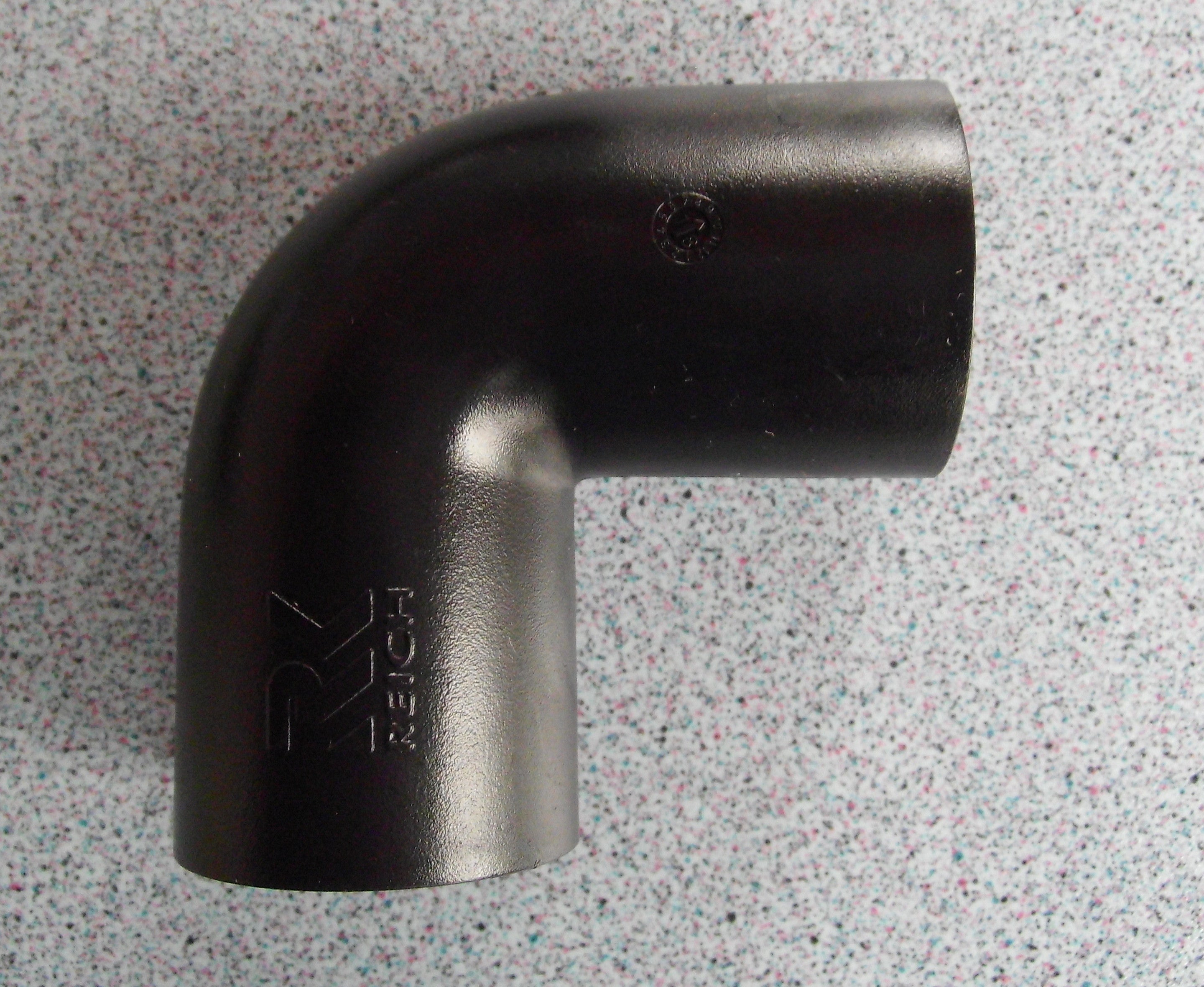 90° Winkel schwarz für Abwasser Rohrsystem 28 mm steckbar Reich 65163r10 NEU