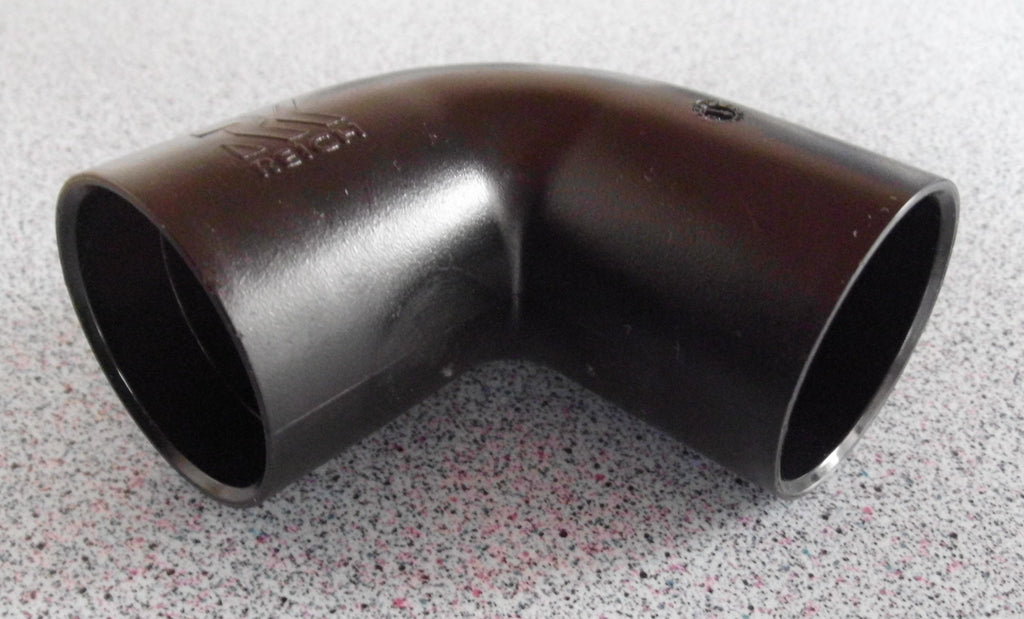 90° Winkel schwarz für Abwasser Rohrsystem 28 mm steckbar Reich 65163r10 NEU